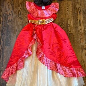 Disney Store Elena of Avalor Deluxe Costume Complete Dress Belt Wig